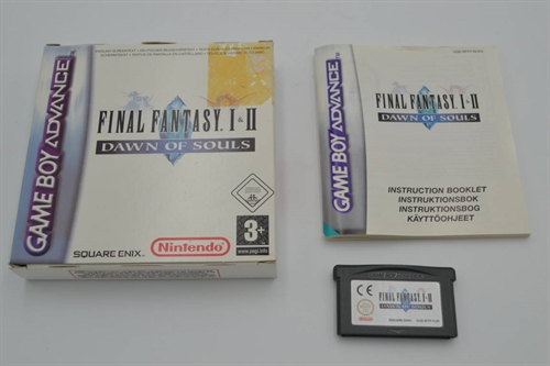 Final Fantasy 1 og 2 Dawn of souls - EUR - I æske - GameBoy Advance spil (B Grade) (Genbrug)